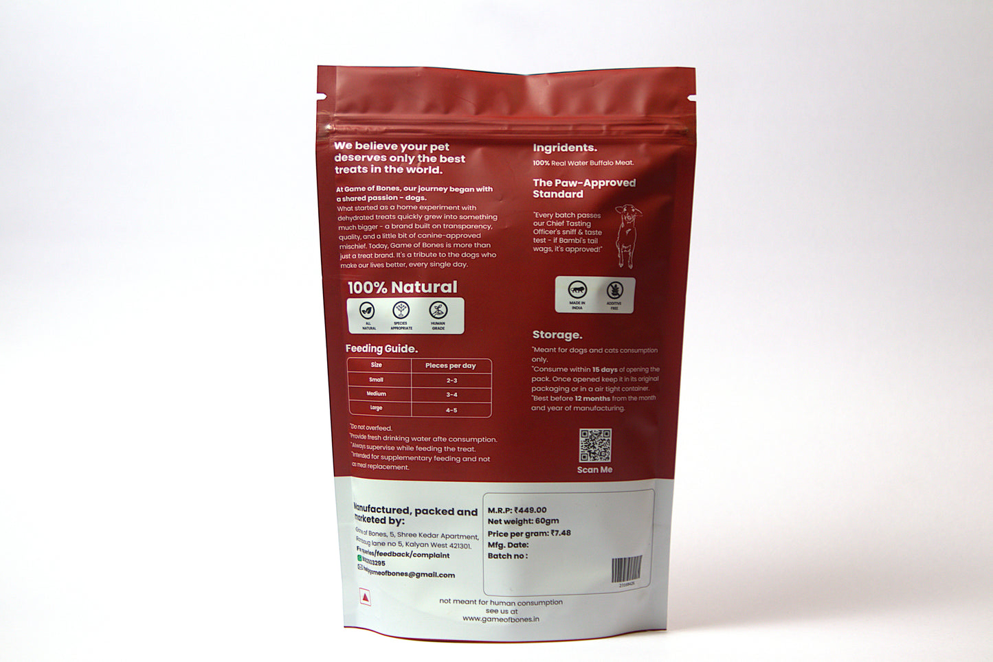 Dehydrated Buff Jerky